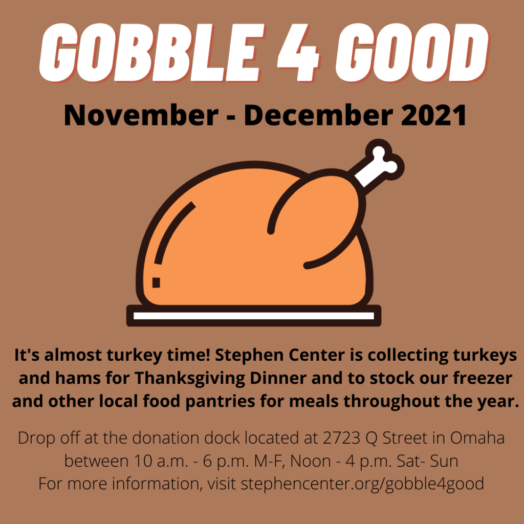 This image shows the details for the 2021 Gobble 4 Good fundraiser.